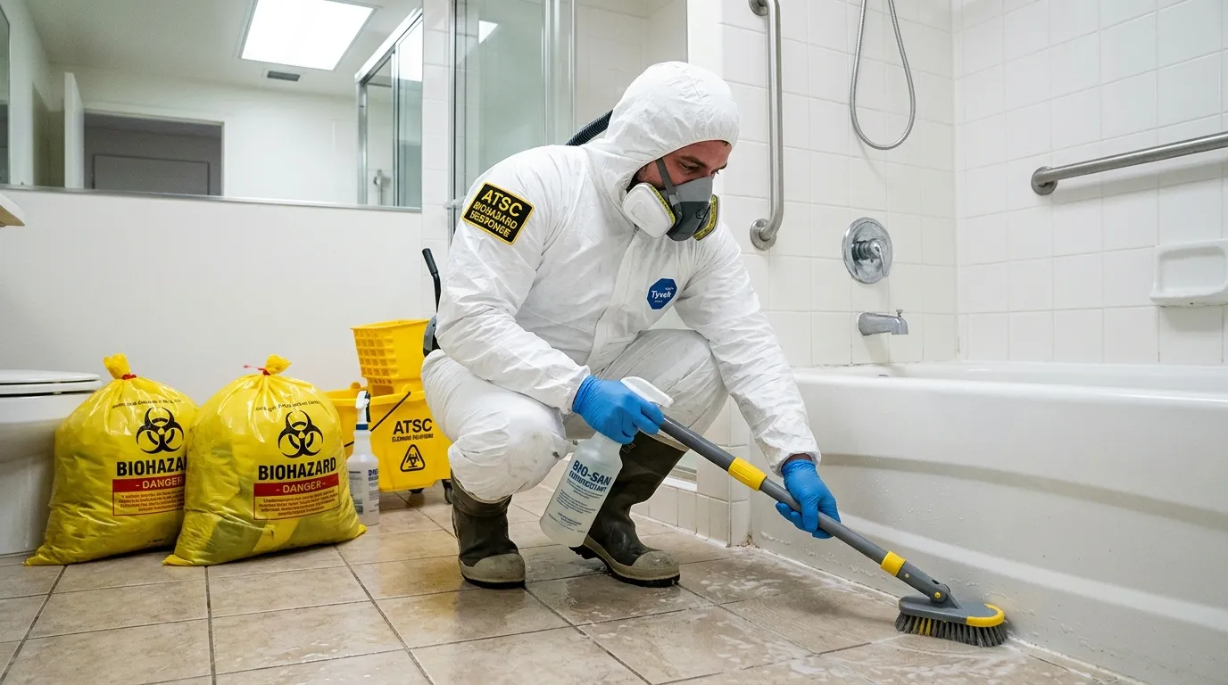 Decontamination equipment deployed for Blood Cleanup in Haltom City